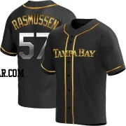 Drew Rasmussen Men's Tampa Bay Rays Black Golden Replica Alternate Jersey