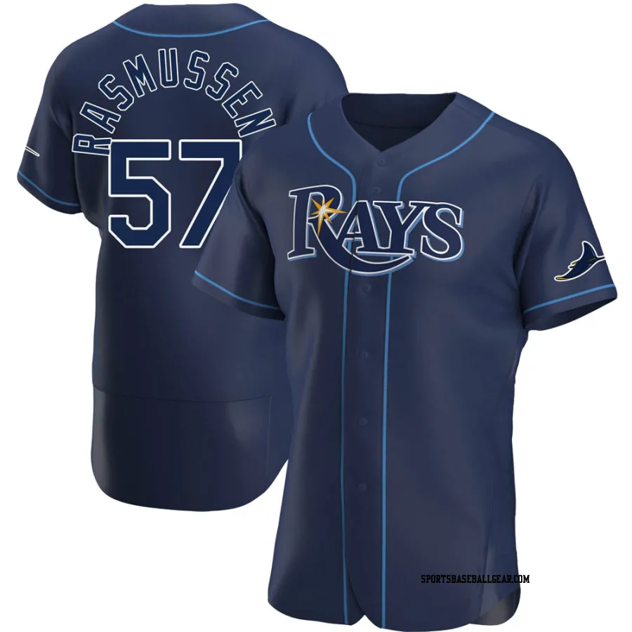 Drew Rasmussen Men's Tampa Bay Rays Navy Authentic Alternate Jersey