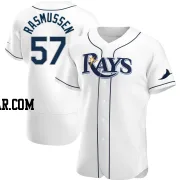 Drew Rasmussen Men's Tampa Bay Rays White Authentic Home Jersey