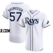 Drew Rasmussen Men's Tampa Bay Rays White Elite Home Jersey