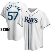 Drew Rasmussen Men's Tampa Bay Rays White Replica Home Jersey