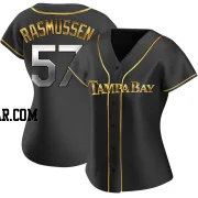 Drew Rasmussen Women's Tampa Bay Rays Black Golden Replica Alternate Jersey