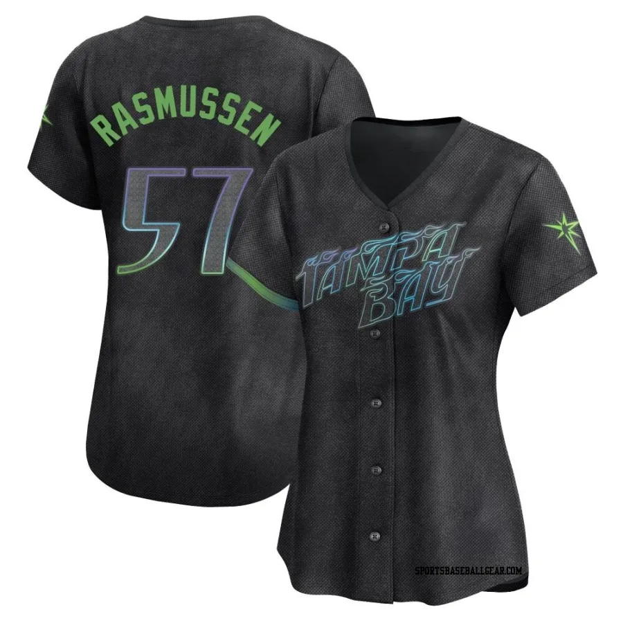 Drew Rasmussen Women's Tampa Bay Rays Charcoal Limited 2024 City Connect Jersey