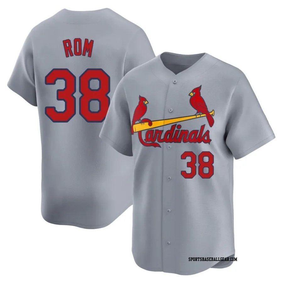 Drew Rom Men's St. Louis Cardinals Gray Limited Away Jersey