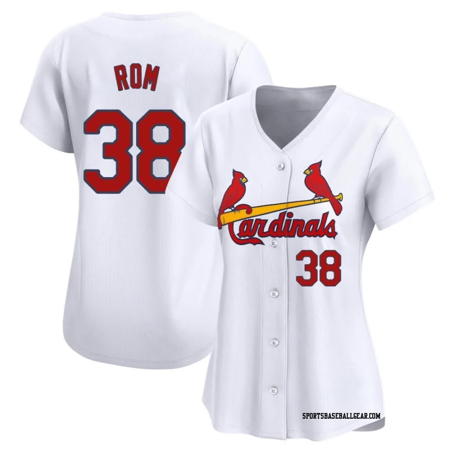 Drew Rom Women's St. Louis Cardinals White Limited Home Jersey