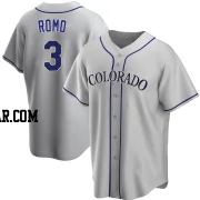 Drew Romo Men's Colorado Rockies Gray Replica Road Jersey