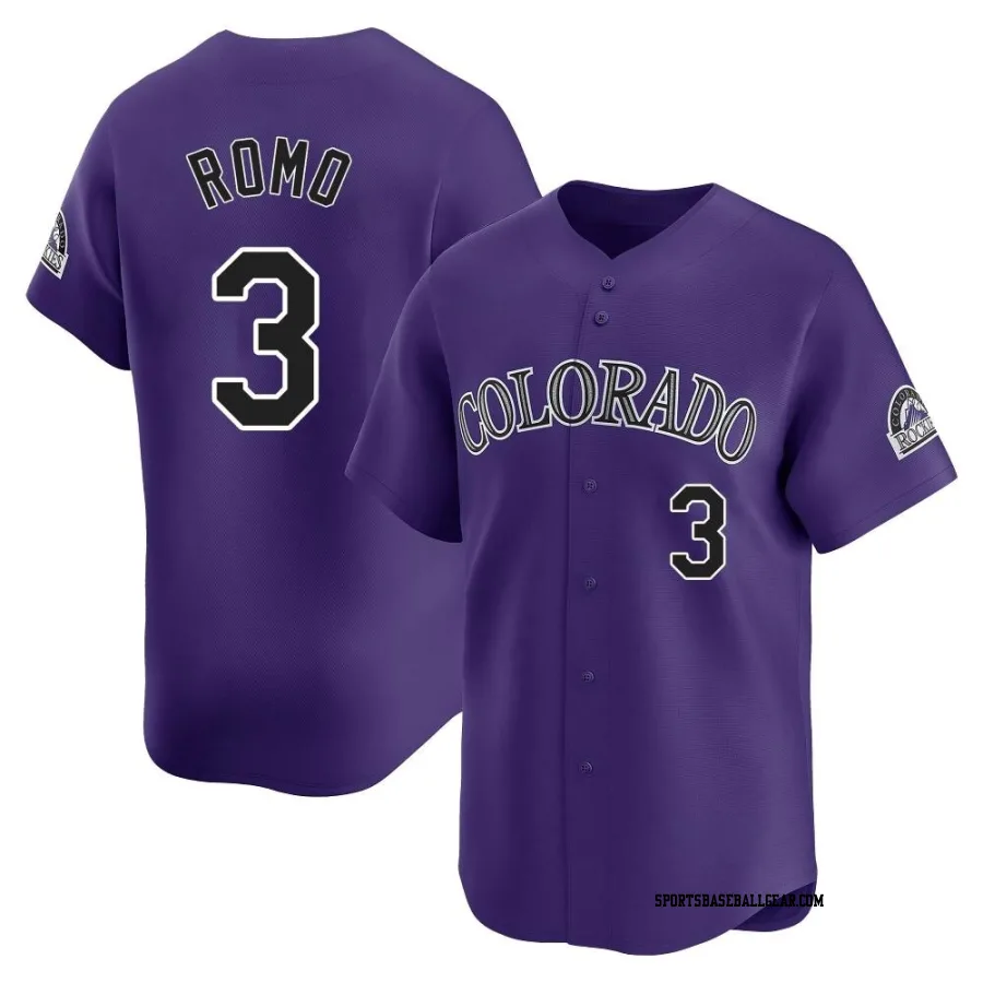 Drew Romo Men's Colorado Rockies Purple Limited Alternate Jersey