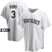 Drew Romo Men's Colorado Rockies White Replica Home Jersey