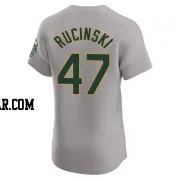 Drew Rucinski Men's Oakland Athletics Gray Elite Road Jersey