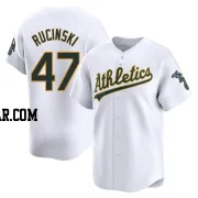 Drew Rucinski Men's Oakland Athletics White Limited Home Jersey