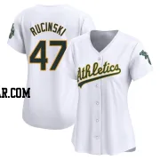 Drew Rucinski Women's Oakland Athletics White Limited Home Jersey