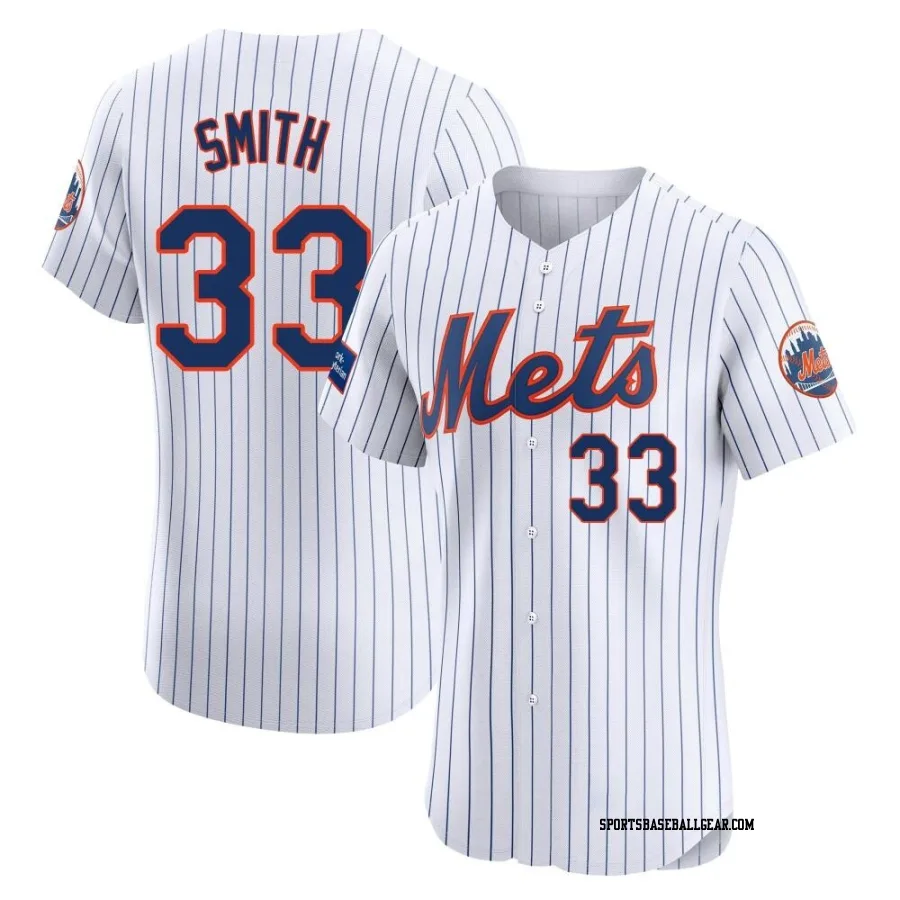 Drew Smith Men's New York Mets White Elite Home Patch Jersey