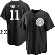 Drew Smyly Men's Chicago Cubs Black/White Replica Jersey