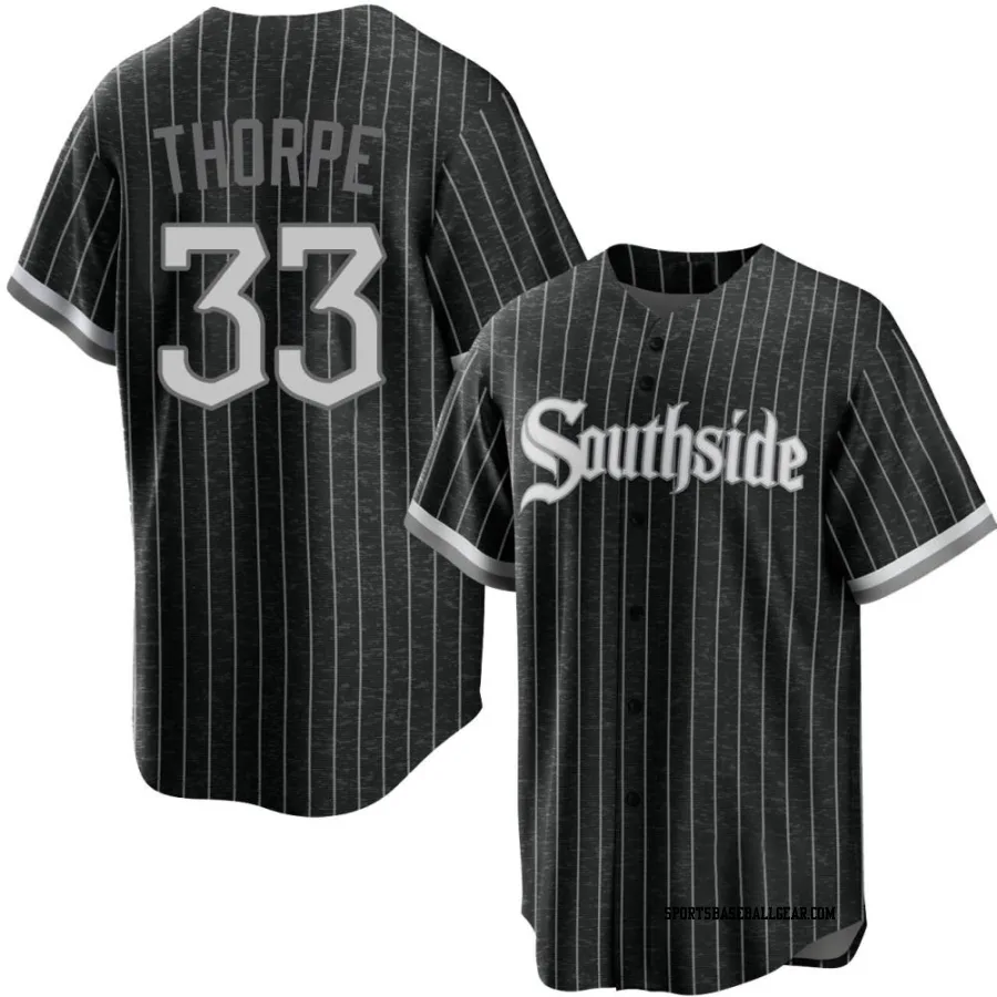 Drew Thorpe Men's Chicago White Sox Black Replica 2021 City Connect Jersey