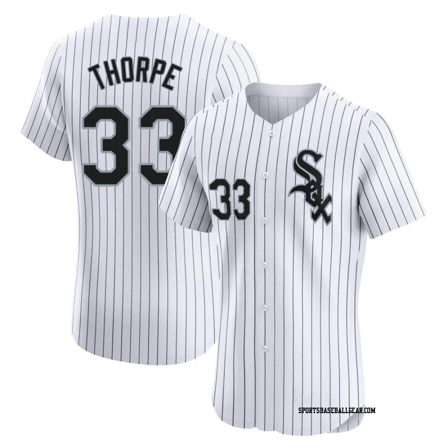 Drew Thorpe Men's Chicago White Sox White Elite Home Jersey