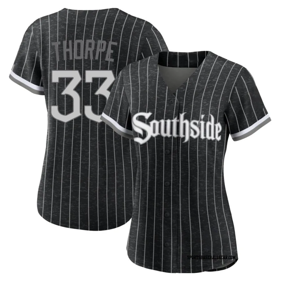 Drew Thorpe Women's Chicago White Sox Black Replica 2021 City Connect Jersey