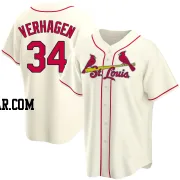 Drew VerHagen Men's St. Louis Cardinals Cream Replica Alternate Jersey