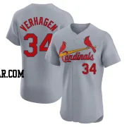 Drew VerHagen Men's St. Louis Cardinals Gray Elite Road Jersey