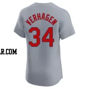 Drew VerHagen Men's St. Louis Cardinals Gray Elite Road Jersey