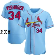 Drew VerHagen Men's St. Louis Cardinals Light Blue Authentic Alternate Jersey