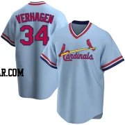 Drew VerHagen Men's St. Louis Cardinals Light Blue Replica Road Cooperstown Collection Jersey