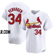 Drew VerHagen Men's St. Louis Cardinals White Limited Home Jersey