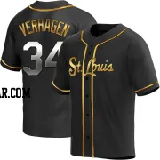 Drew VerHagen Youth St. Louis Cardinals Black Golden Replica Alternate Jersey