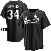 Drew VerHagen Youth St. Louis Cardinals Black/White Replica Jersey