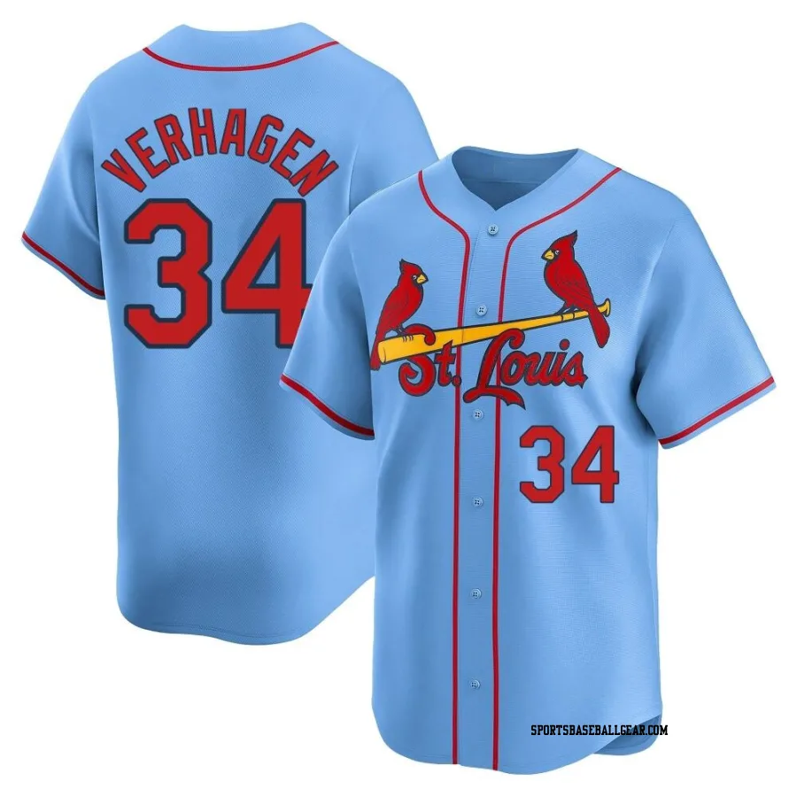 Drew VerHagen Youth St. Louis Cardinals Light Blue Limited Alternate Jersey