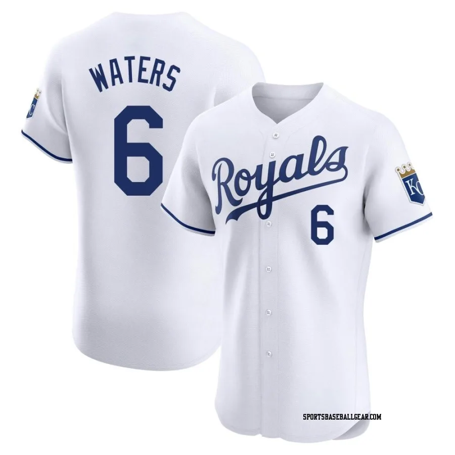 Drew Waters Men's Kansas City Royals White Elite Home Jersey