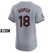 Duane Kuiper Men's Cleveland Guardians Gray Elite Road Jersey