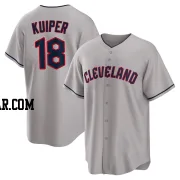 Duane Kuiper Men's Cleveland Guardians Gray Replica Road Jersey