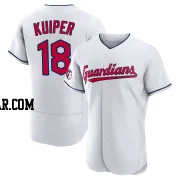 Duane Kuiper Men's Cleveland Guardians White Authentic Home Jersey