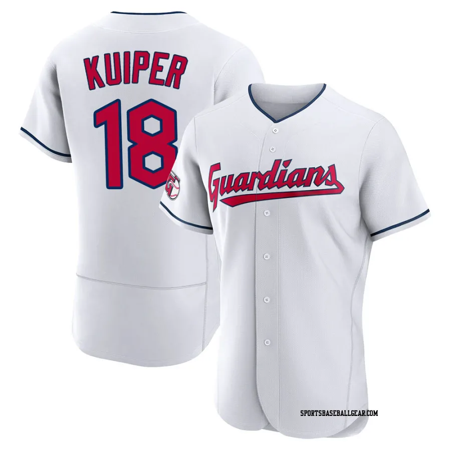 Duane Kuiper Men's Cleveland Guardians White Authentic Home Jersey