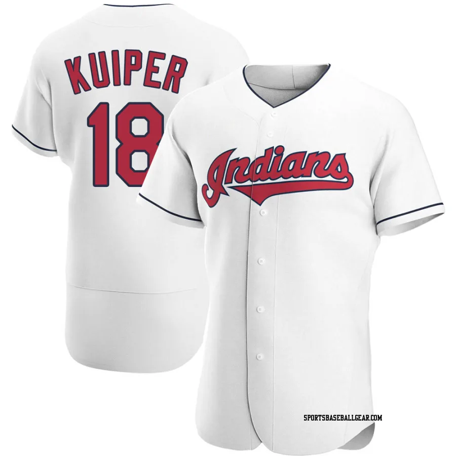 Duane Kuiper Men's Cleveland Guardians White Authentic Home Jersey