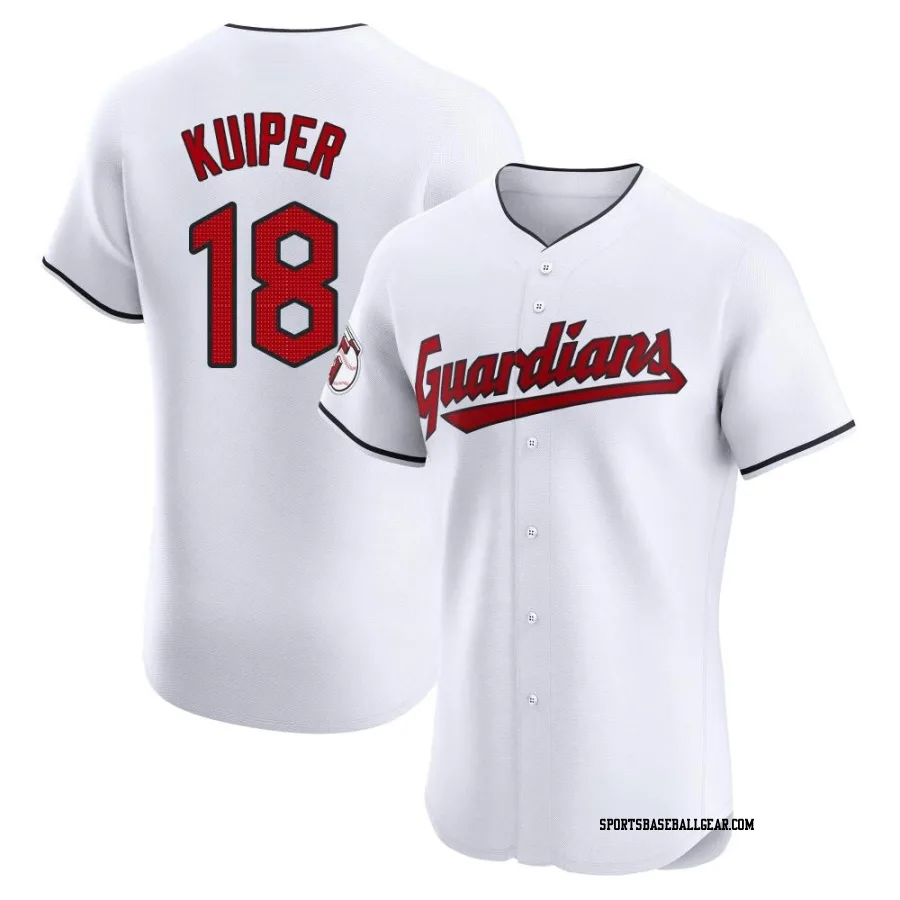 Duane Kuiper Men's Cleveland Guardians White Elite Home Jersey