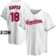 Duane Kuiper Men's Cleveland Guardians White Replica Home Jersey