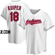 Duane Kuiper Men's Cleveland Guardians White Replica Home Jersey