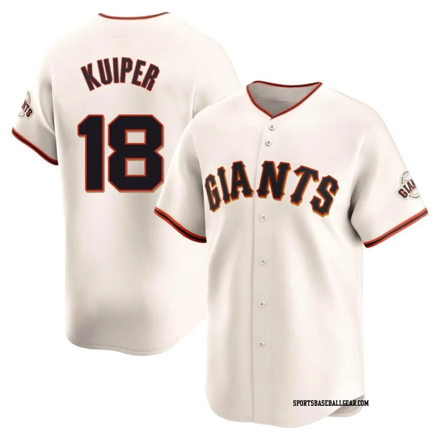 Duane Kuiper Men's San Francisco Giants Cream Limited Home Jersey