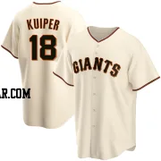 Duane Kuiper Men's San Francisco Giants Cream Replica Home Jersey