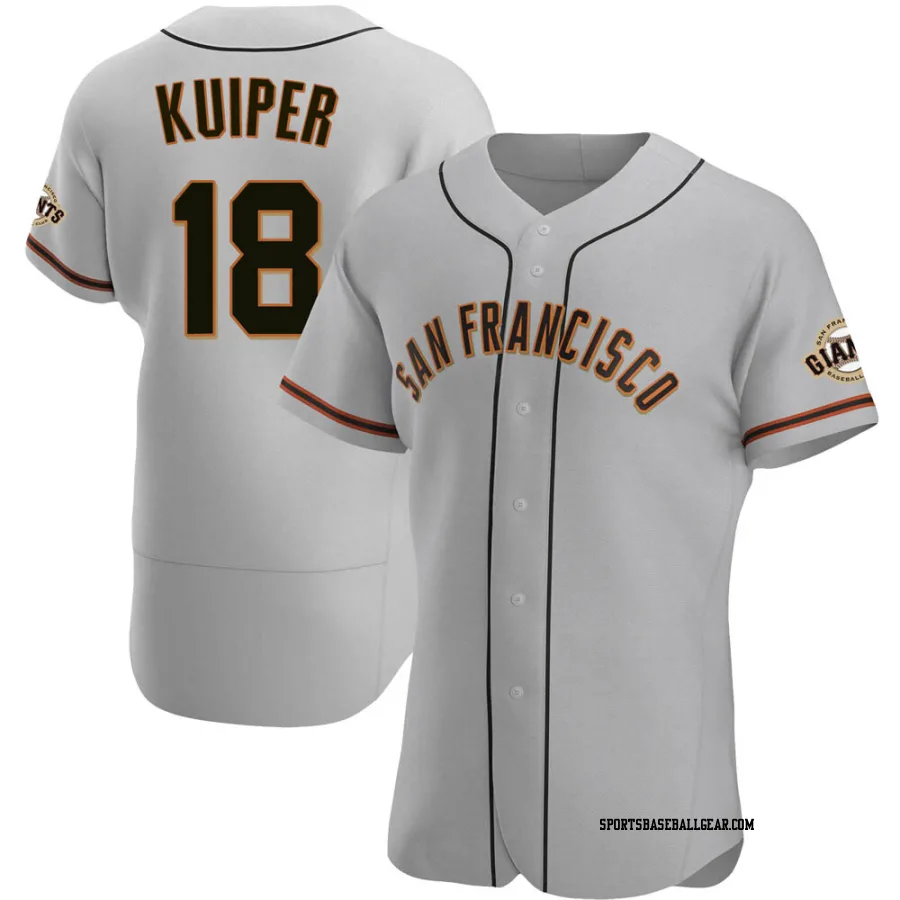 Duane Kuiper Men's San Francisco Giants Gray Authentic Road Jersey