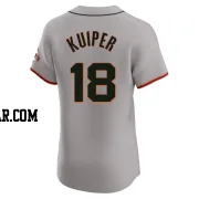 Duane Kuiper Men's San Francisco Giants Gray Elite Road Jersey