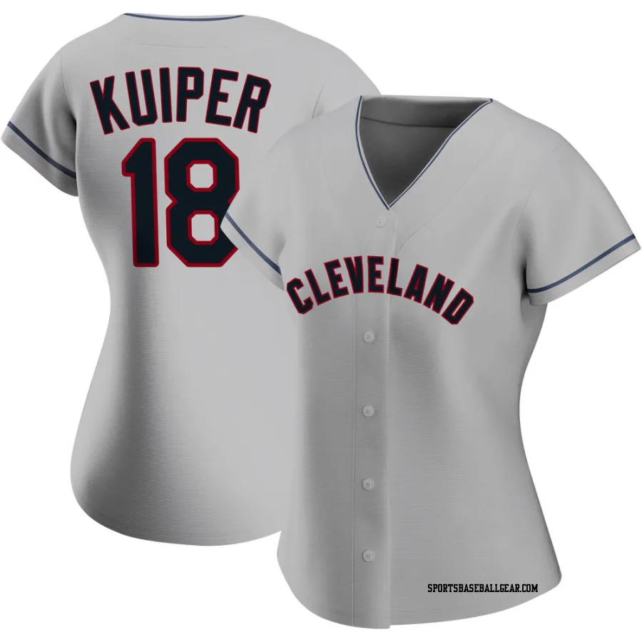 Duane Kuiper Women's Cleveland Guardians Gray Authentic Road Jersey