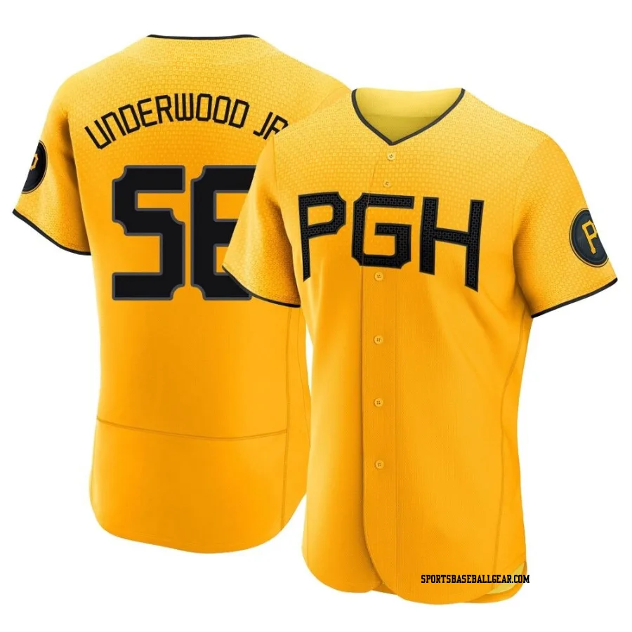 Duane Underwood Jr. Men's Pittsburgh Pirates Gold Authentic 2023 City Connect Jersey