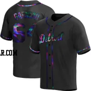 Dustin Garneau Men's Detroit Tigers Black Holographic Replica Alternate Jersey