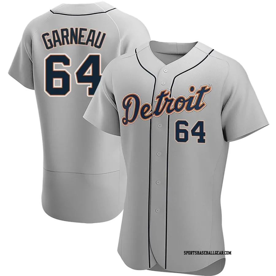 Dustin Garneau Men's Detroit Tigers Gray Authentic Road Jersey