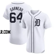 Dustin Garneau Men's Detroit Tigers White Elite Home Patch Jersey