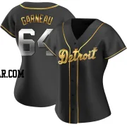 Dustin Garneau Women's Detroit Tigers Black Golden Replica Alternate Jersey