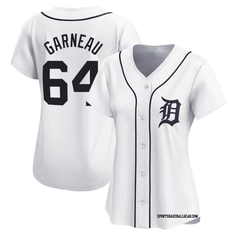 Dustin Garneau Women's Detroit Tigers White Limited Home Jersey