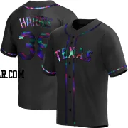 Dustin Harris Men's Texas Rangers Black Holographic Replica Alternate Jersey